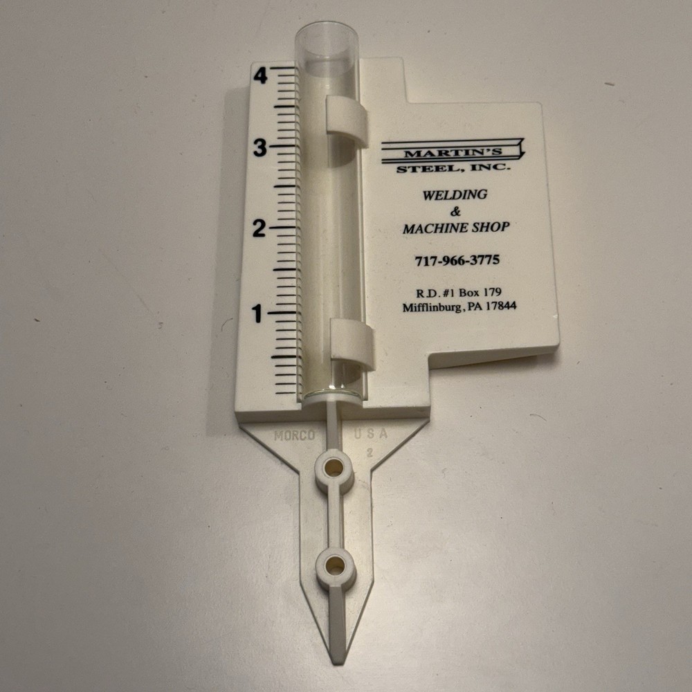 Vintage Advertising Rain Gauge Martin’s Steel Mifflinburg PA MORCO USA