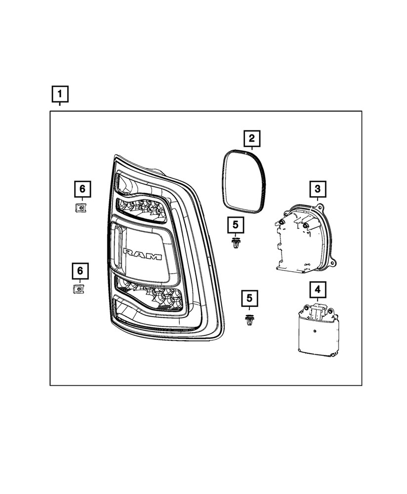 Genuine Mopar Tail Lamp Right 68361720AISelect Your Vehicle to Ensure Guaranteed Fit-QTY1