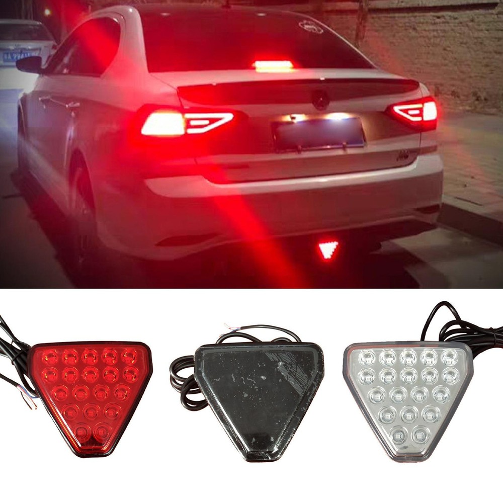 12V Flashing Blink Brake Tail Light LED Safety Warning Triangle 3rd Strobe Red