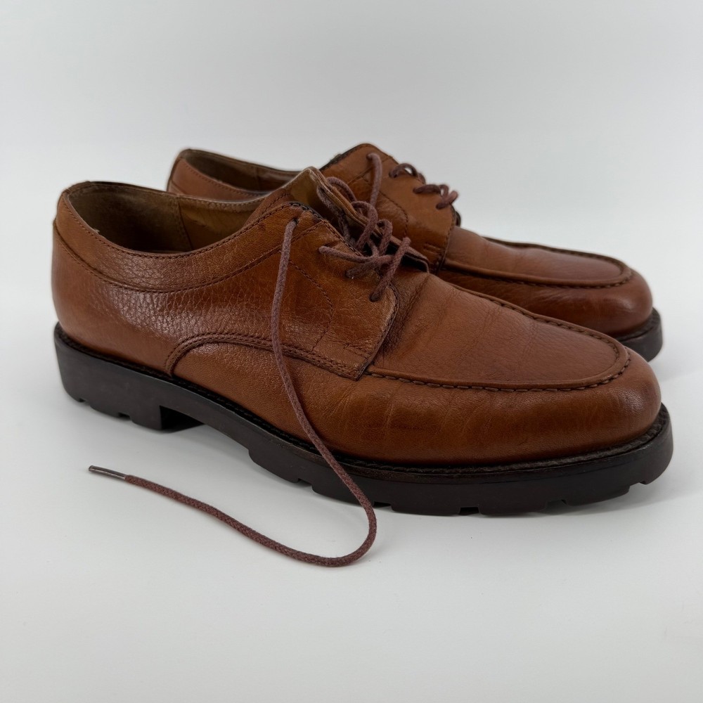 Polo Ralph Lauren Men's Brown Leather Lace Up Oxford Dress Shoes Size 7.5D