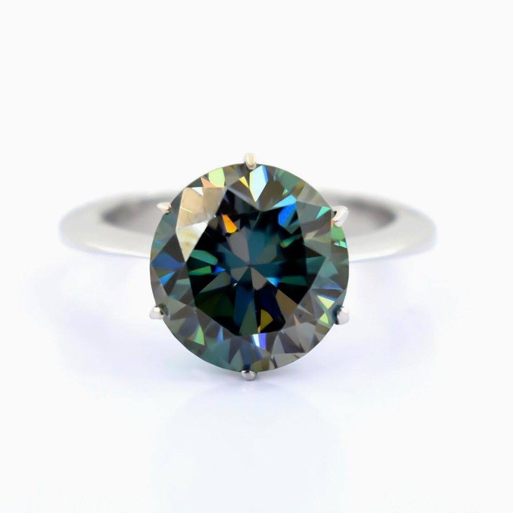 5.50ct Blue Diamond Ring Natural VS1 Certified 925 Silver Birthday Gift