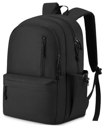 Backpack for School, Lightweight Teens Bookbag for Girls Boys Middle Black