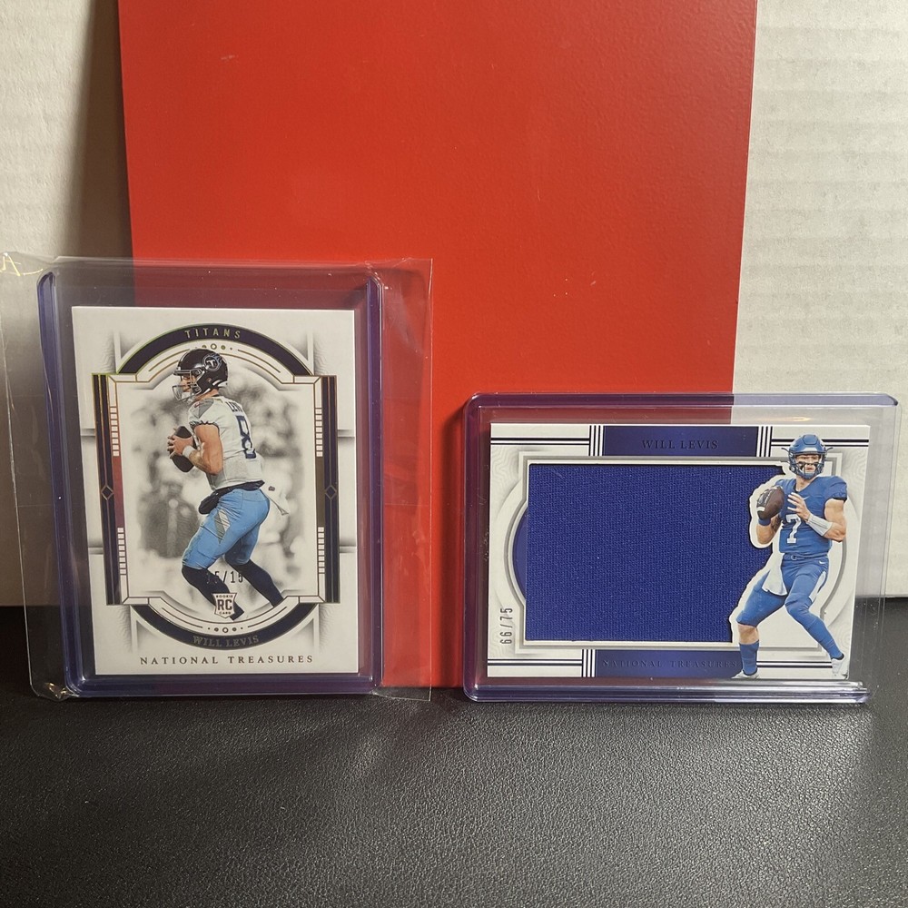Will Levis Jumbo Patch Rookie Card Lot /15 - 2 Card Lot