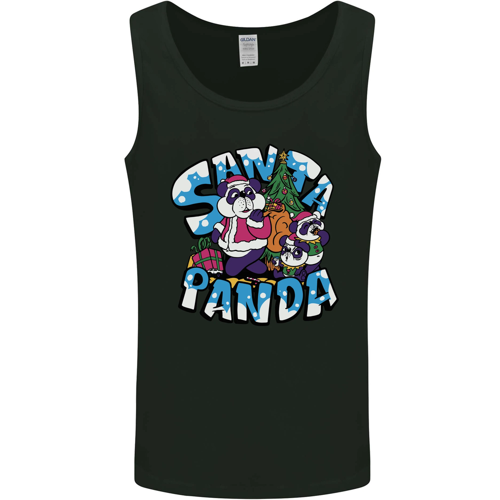 Funny Christmas Santa Panda Mens Vest Tank Top