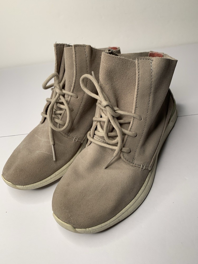 Reef Rover HI LX Women’s 9 Beige Lace-Up Sneaker Bootie Shoe Casual Suede Upper