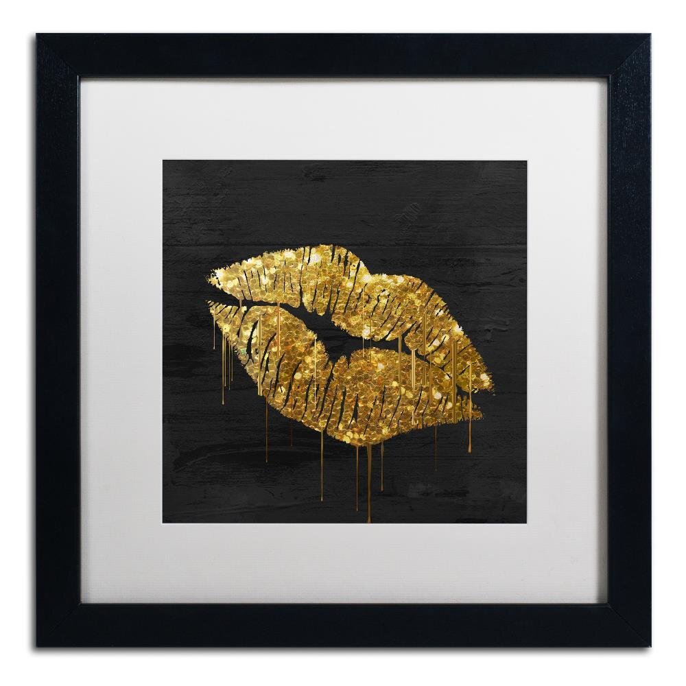 16x16-Inch Golden Lips, 16 in x 16 in