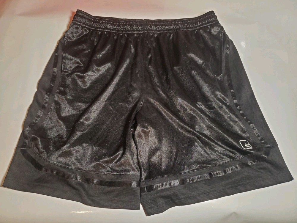 AND1  AND 1 Men's XXL Black Mesh Semi-dazzle Basketball Shorts with Drawstring