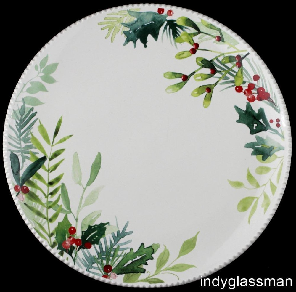 Better Homes & Gardens WINTER BOTANICALS Dinner Plate UNUSED (4 left)