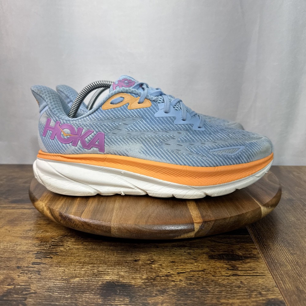 Hoka Clifton 9 Womens Size 10.5 B Blue Road Running Shoes