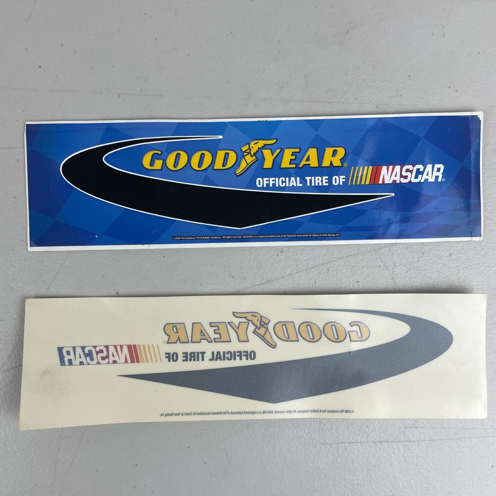 Vintage Goodyear NASCAR Racing Sticker Bumper Tire Lot of 2 Deadstock-image