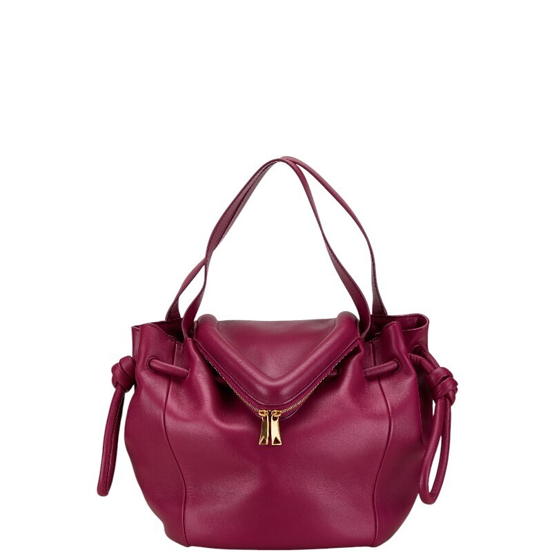 Bottega Veneta Beak Bag in Cinnabar Purple Calf Leather 666531