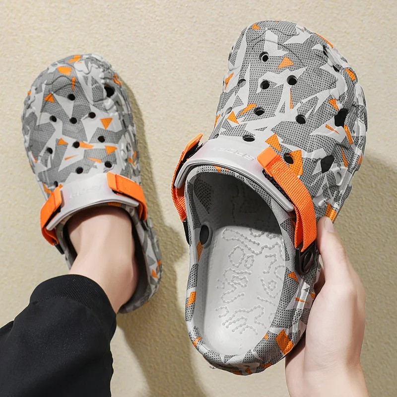 Men’s Camouflage Clogs Sandals Slip On Garden Shoes Outdoor Casual EVA Slippers