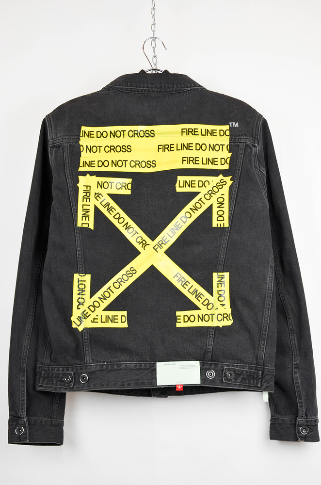 Off-White Jacket – Fire Line Graphic Denim – Size L