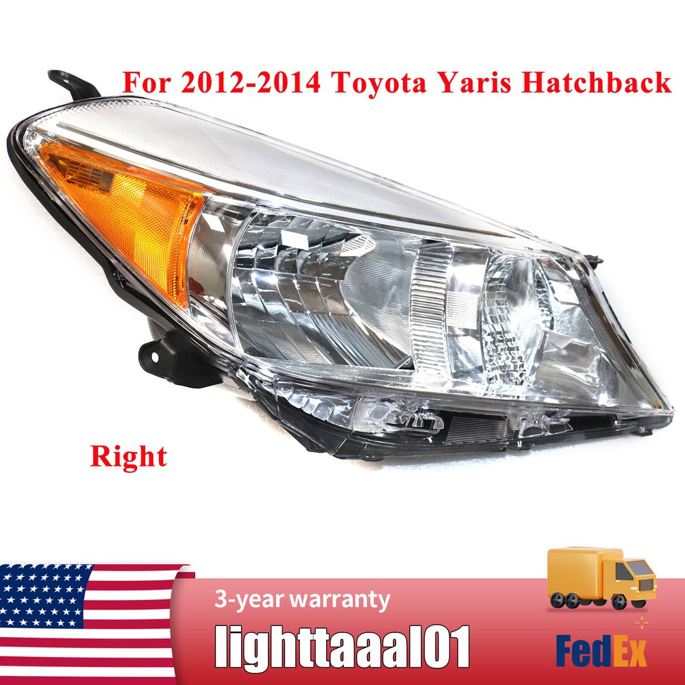 For 2012 2013 2014 Toyota Yaris Hatchback Right Passenger Side Halogen Headlight