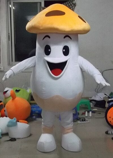1# Hot Mushroom Mascot Costume Suit Cosplay Party Dress Outfit Hallowee Adult 1P