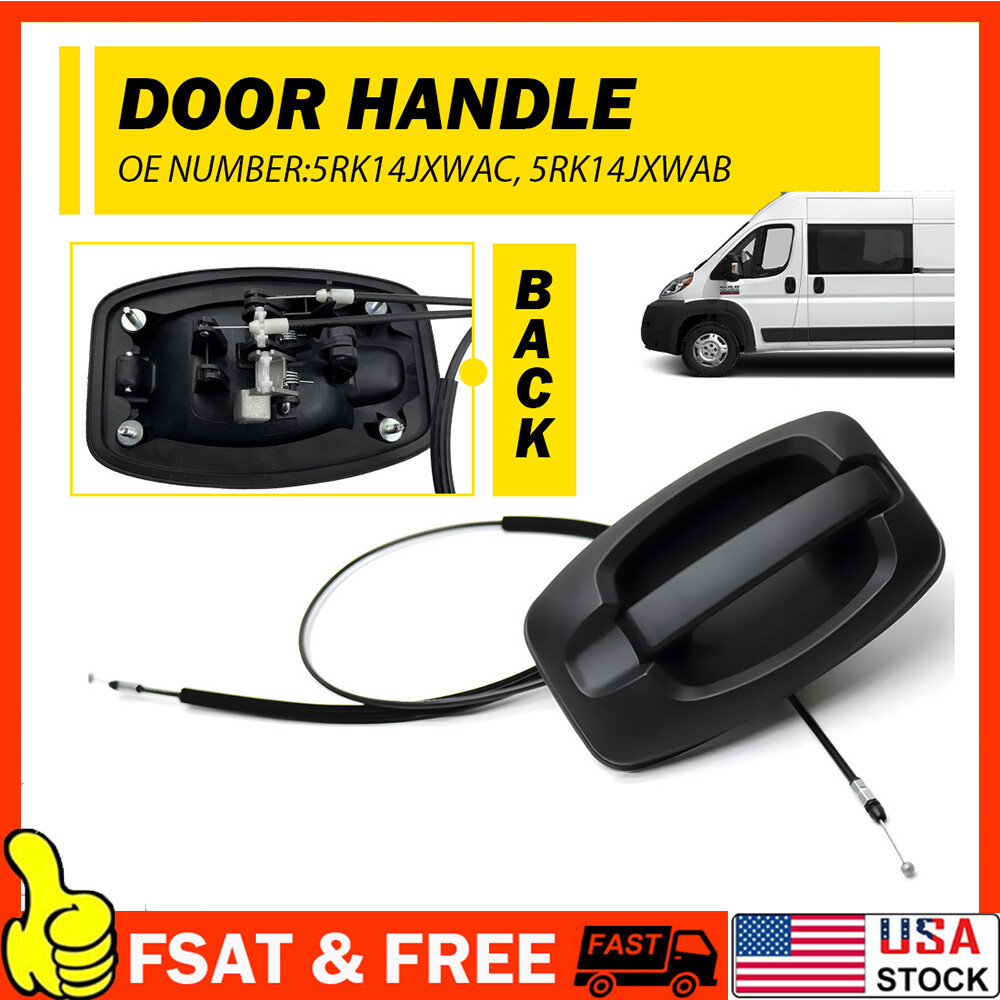 NEW Side Sliding Door Handle & Cable Assy LH=RH / For 2014-22 Ram ProMaster Van