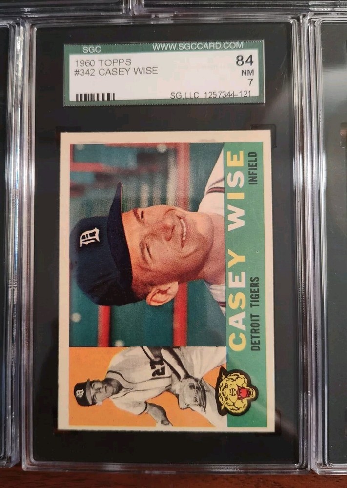 1960 Topps Baseball #342 Casey Wise SGC 7 NM MLB Vintage Trading Card