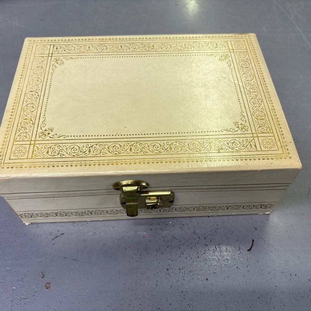 Vintage Circa 1950's Mele Style 2 tier Jewelry Box With Mirror
