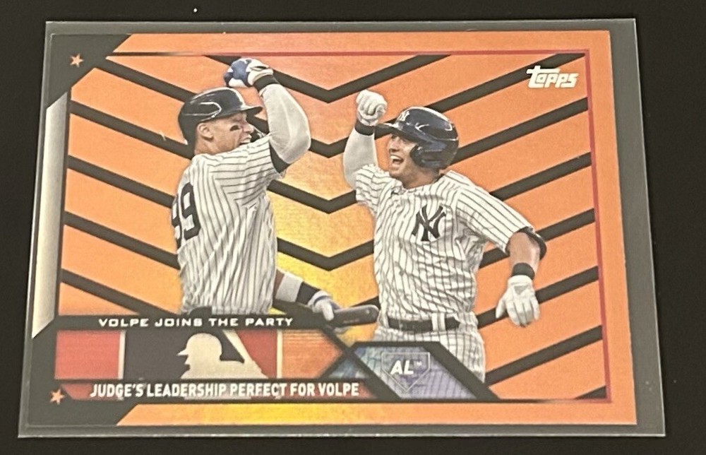 2023 Topps Update Halloween Foil Aaron Judge Anthony Volpe Yankees Card US269