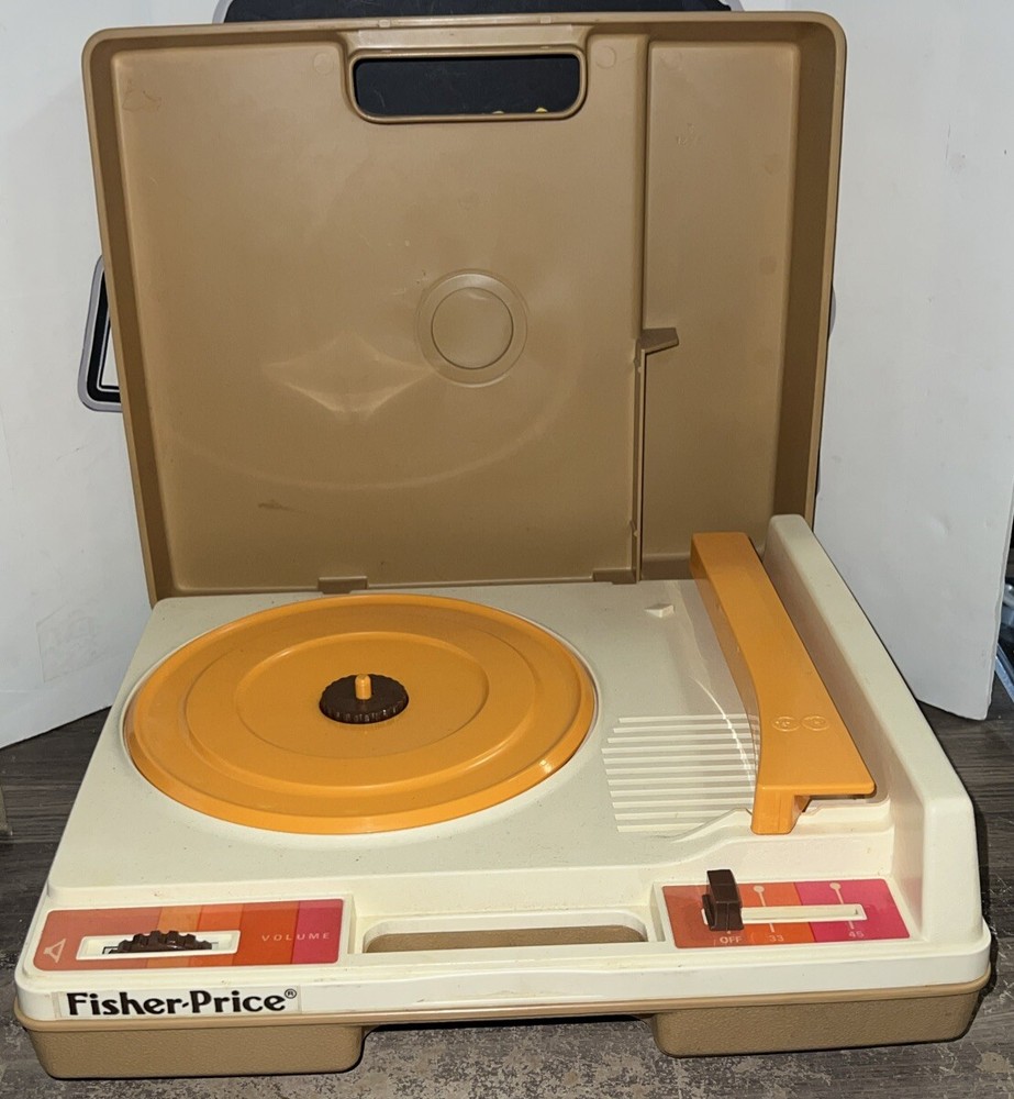Vintage Fisher-Price Portable Suitcase Record Player 33 45 rpm  Tested
