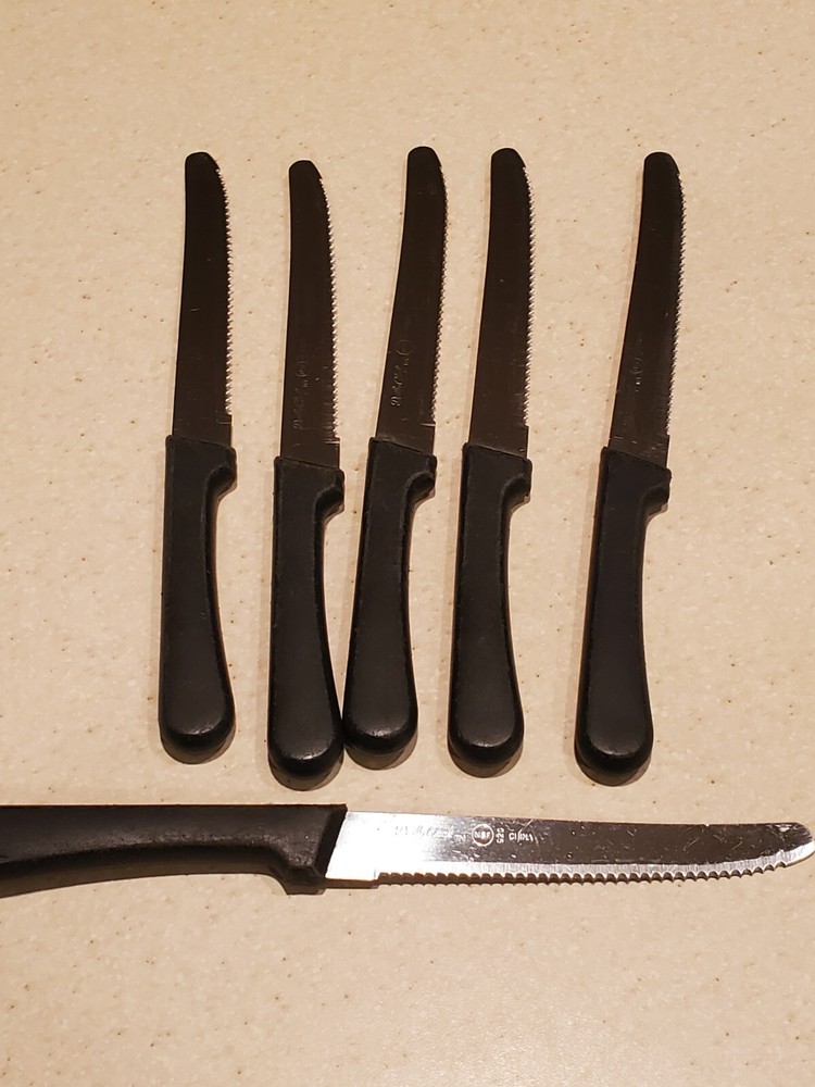 CHRISTMAS SALE Daily Chef Steak Knives Lot of Six Diner Ready.-image