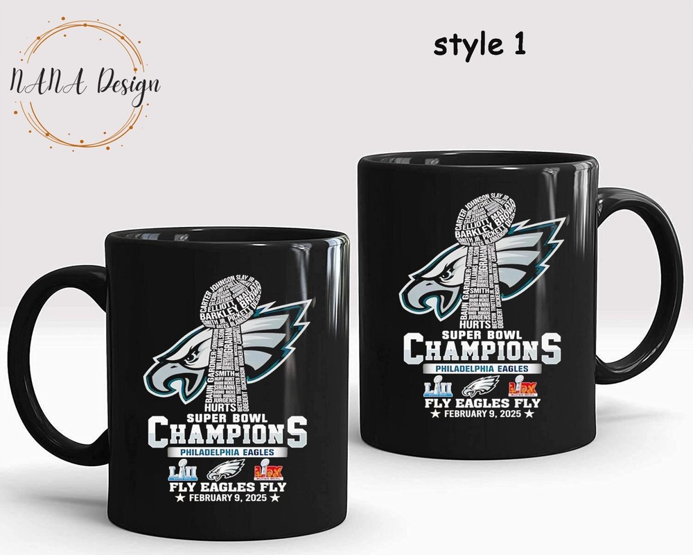 Super Bowl LIX Champions Philadelphia Eagles Fly Eagles Fly February 9, 2025 Mug