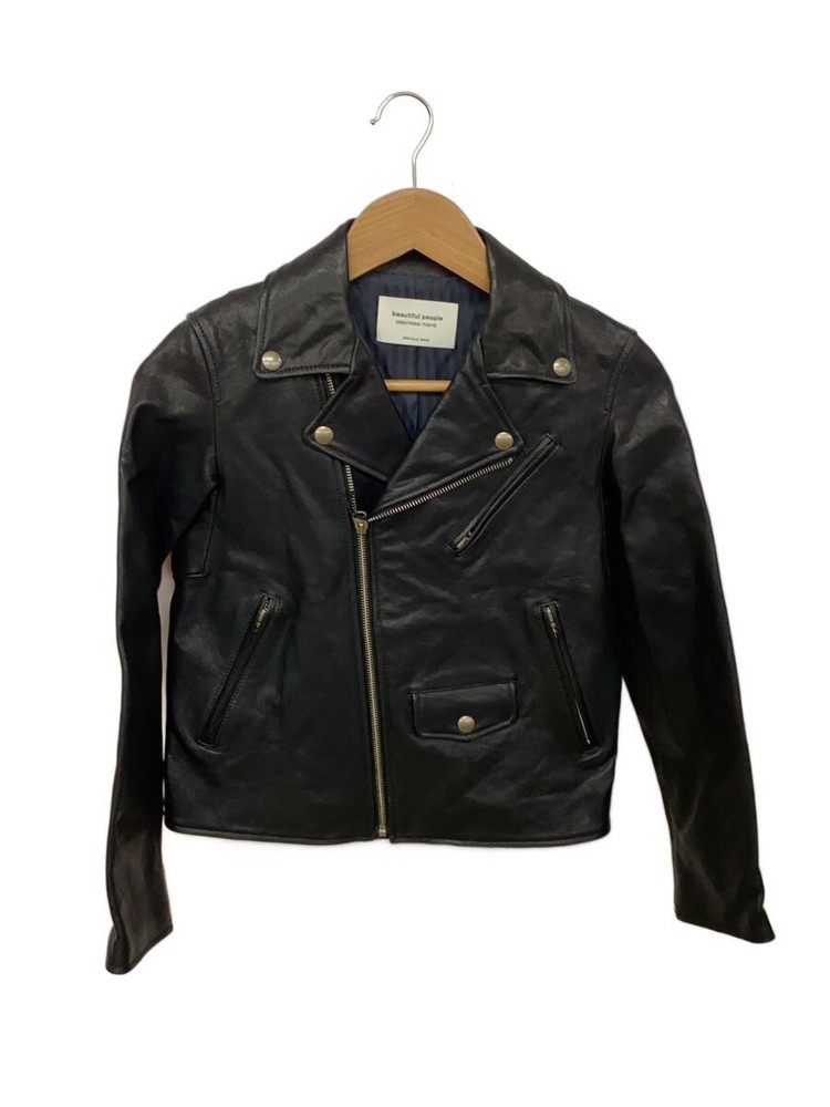 Beautiful People Double Riders Jacket/140/Leather/Blk 7732