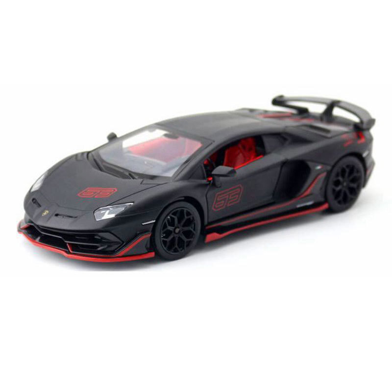 1:24 Lamborghini Aventador SVJ 63 Model Car Diecast Metal Vehicle Toy Cars Black