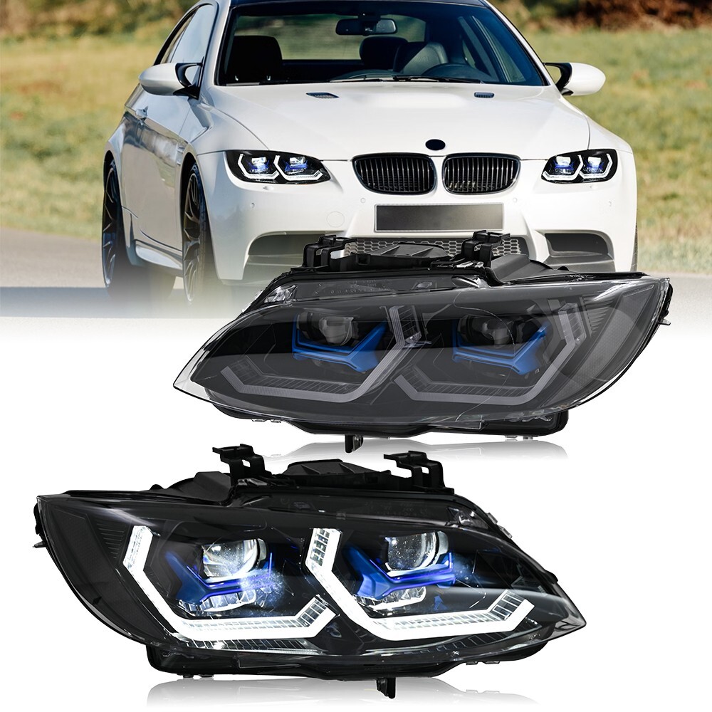For 2007-2010 BMW 3 Series E92 E93 2007-2010 LED Headlights White DRL Headlamps