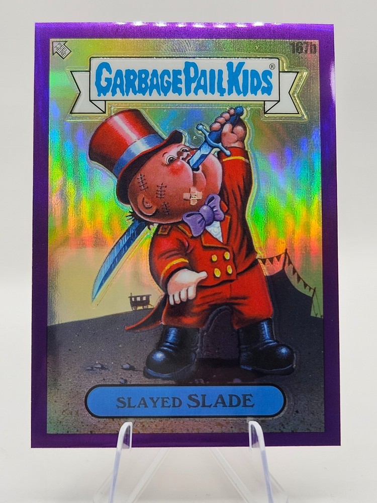 2022 Topps Chrome Garbage Pail Kids /250 Slayed Slade Purple Refractor 167b GPK