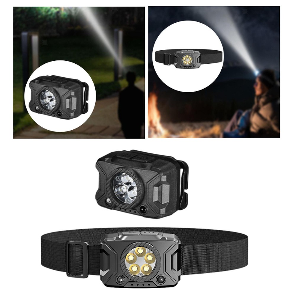 Rechargeable Headlight Flashlight for Adults Rechargeable Camping Accessories
