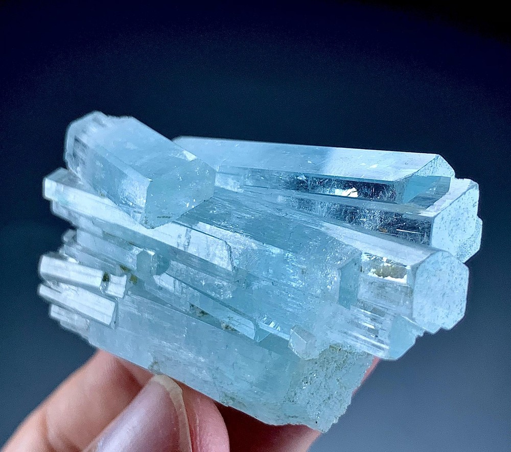 DT Aquamarine Crystals Cluster Specimen From Shigar Pakistan 42 Grams