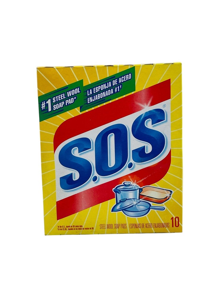 Vintage SOS Steel Wool Soap Pads Rust Arrestors 10 Count Sealed 1980s NOS