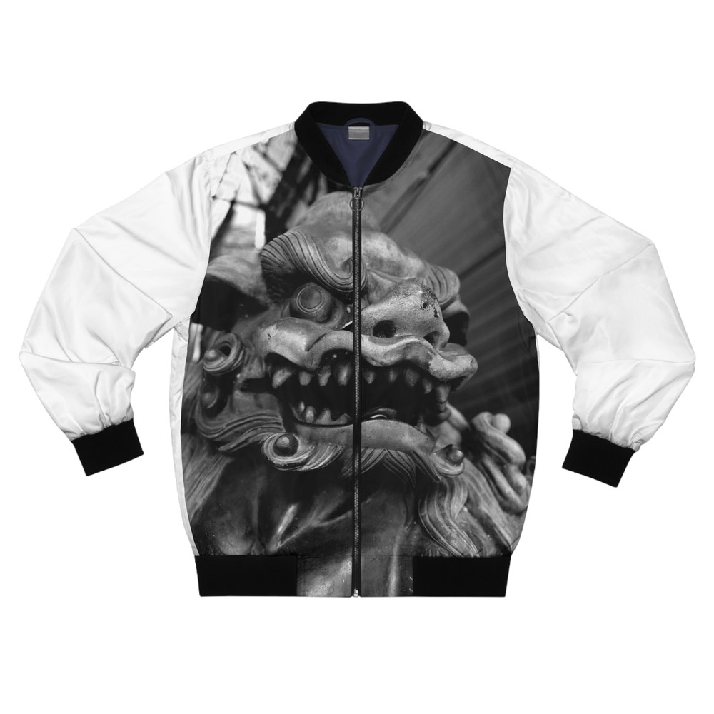 Men's Stylish Japan Lion Embroidered Bomber Jacket