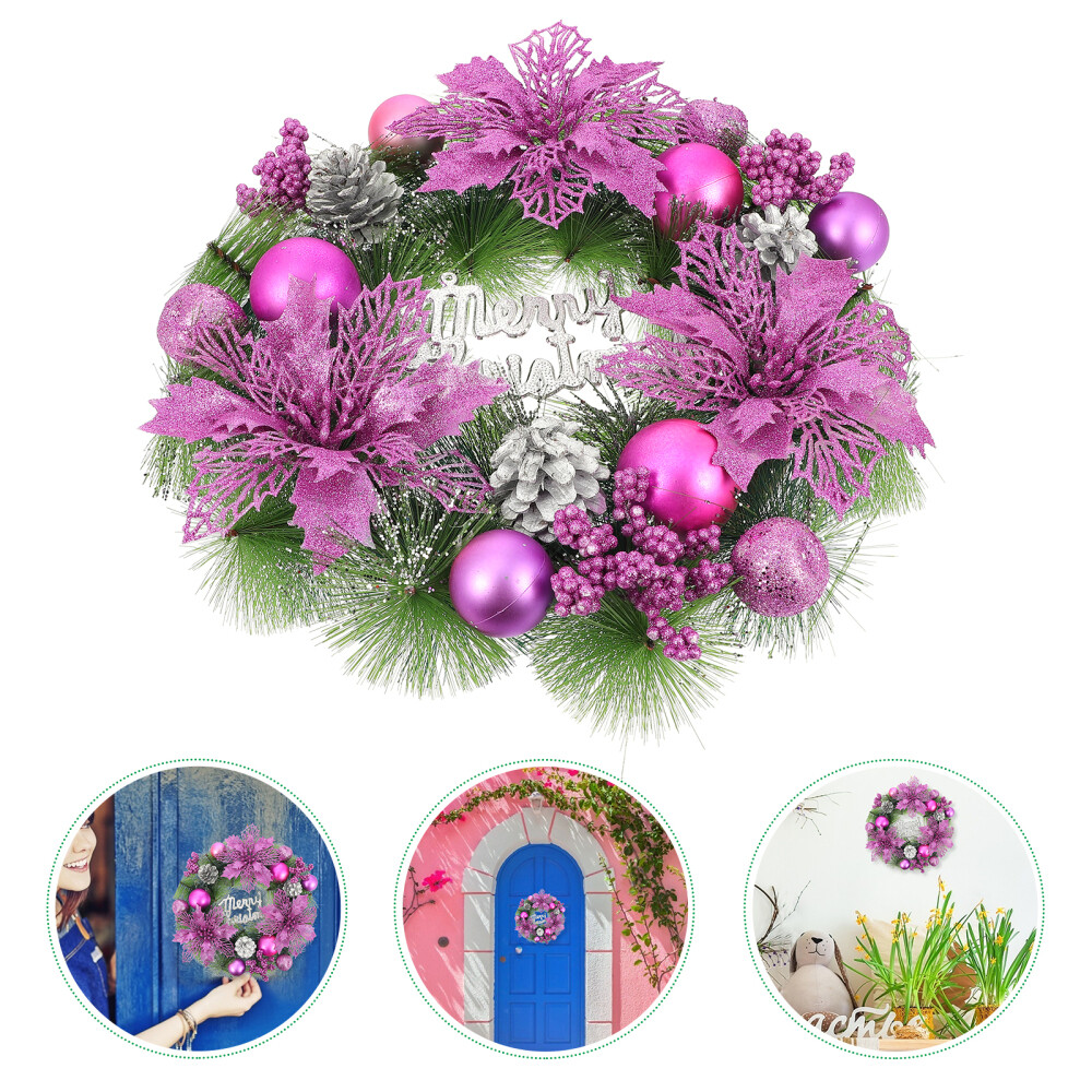 Seasonal Door Garland Christmas Door Wreath Decor Christmas Door Decoration-image