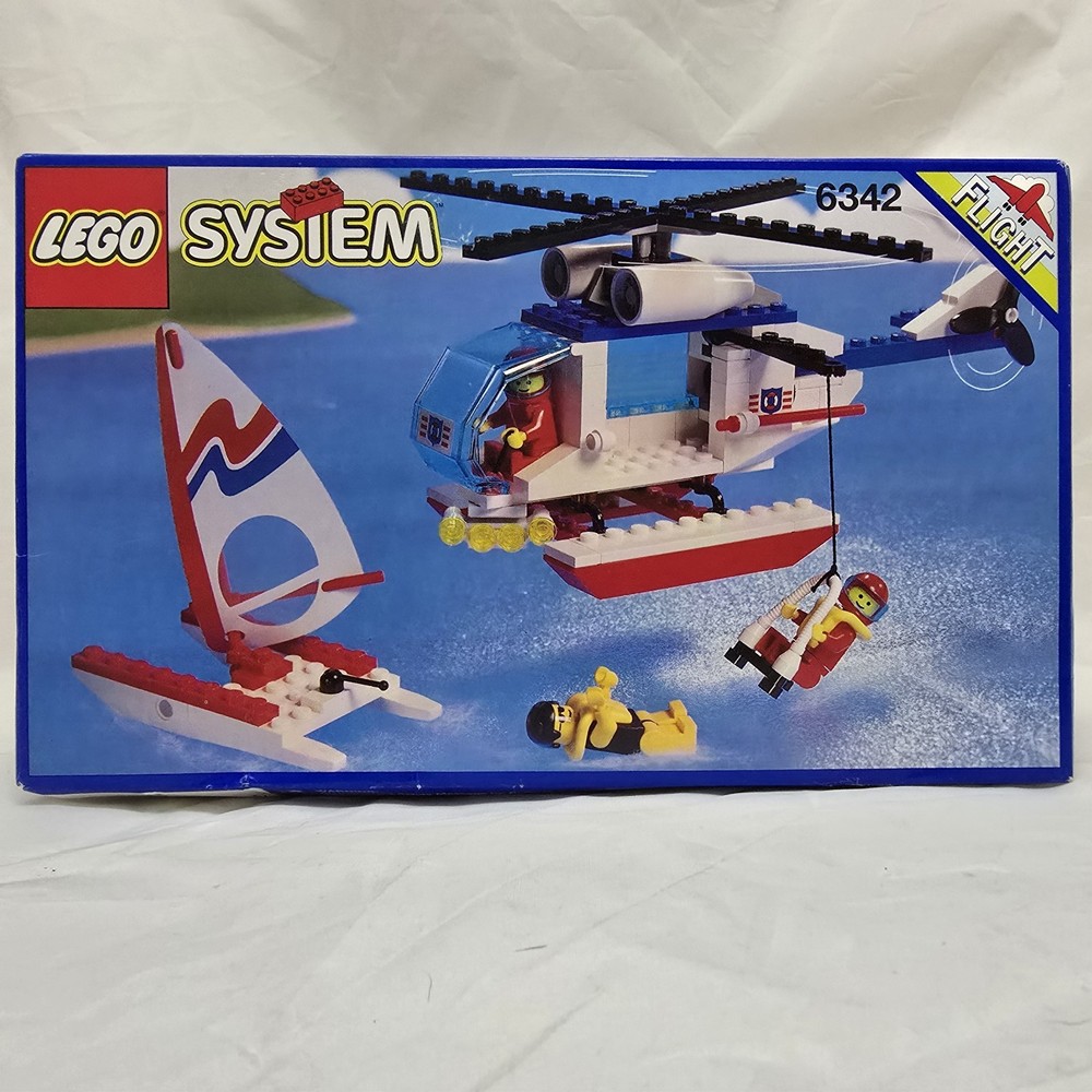 Lego System 6342 Flight Beach Rescue Chopper Vintage 1993 New Sealed