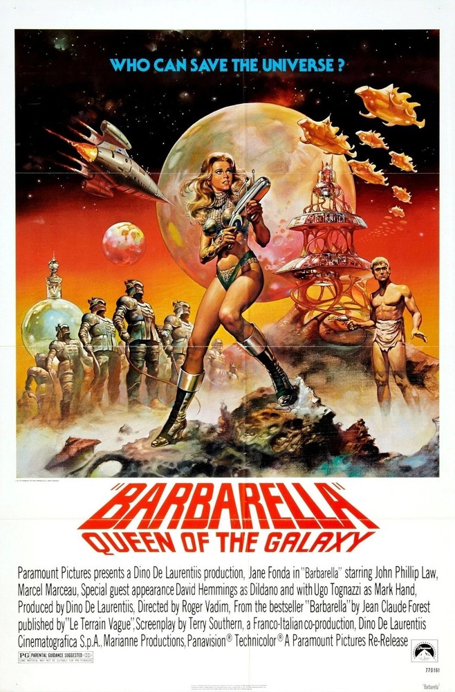 Barbarella 1968 Movie Poster Retro Sci Fi Wall Art Print