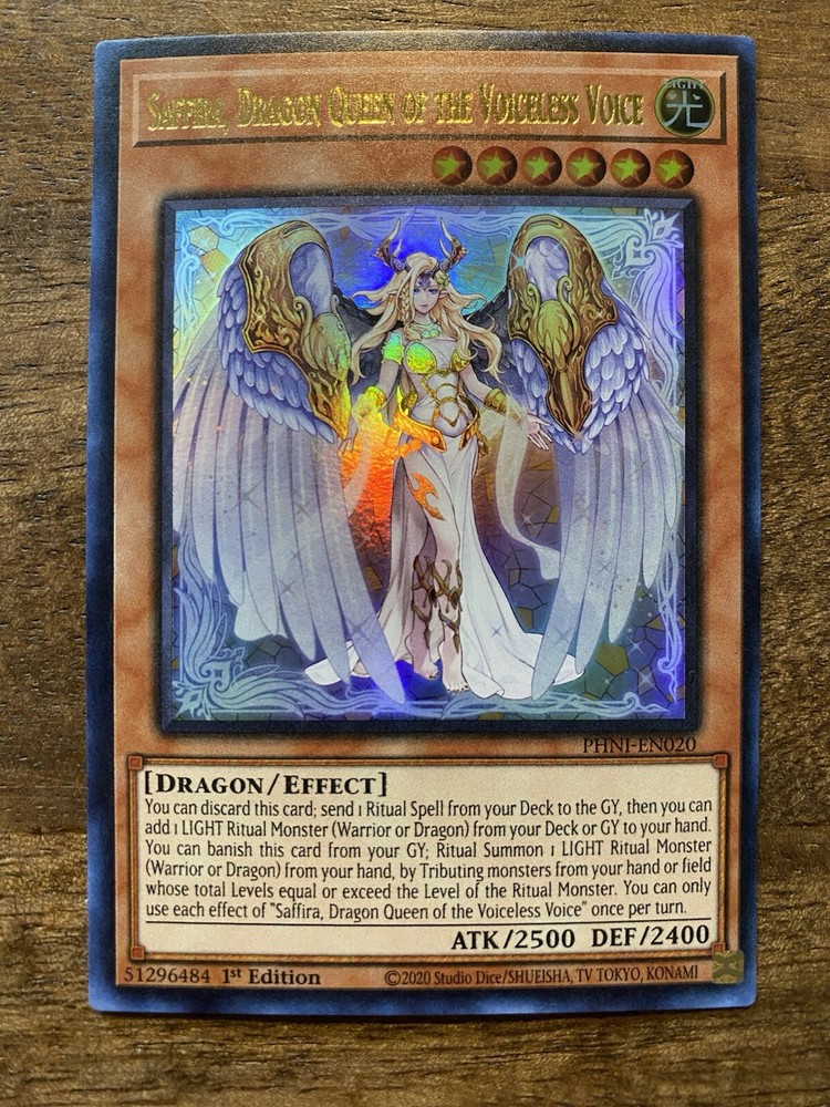 Saffira Dragon Queen Ultra Rare NM Voiceless Voice PHNI-EN020