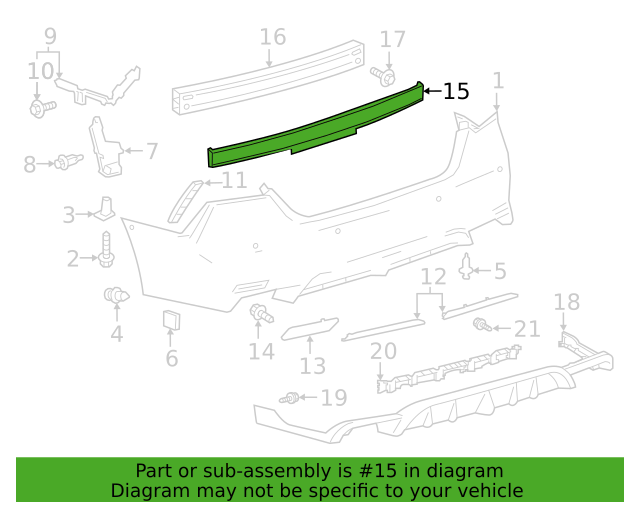 2018-2022 Toyota Camry OEM Rear Bumper Foam Impact Absorber Bar 5261506190