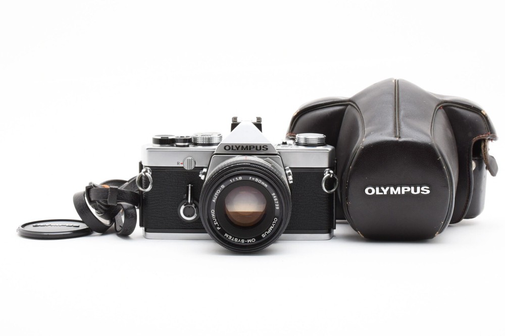 OLYMPUS OM-1 SLR Film Camera with 50mm F1.8 Lens - Japan Import #2691