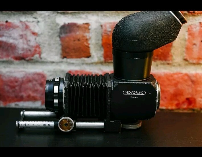 Novoflex Leica SLR adapter with lens. M39 mount. Bellows set. Macro to infinity