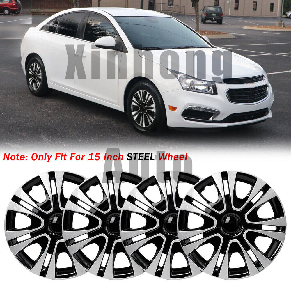 Steel Rims with Snap-On Hubcaps for 2016-2019 Chevy Cruze R15 Tires