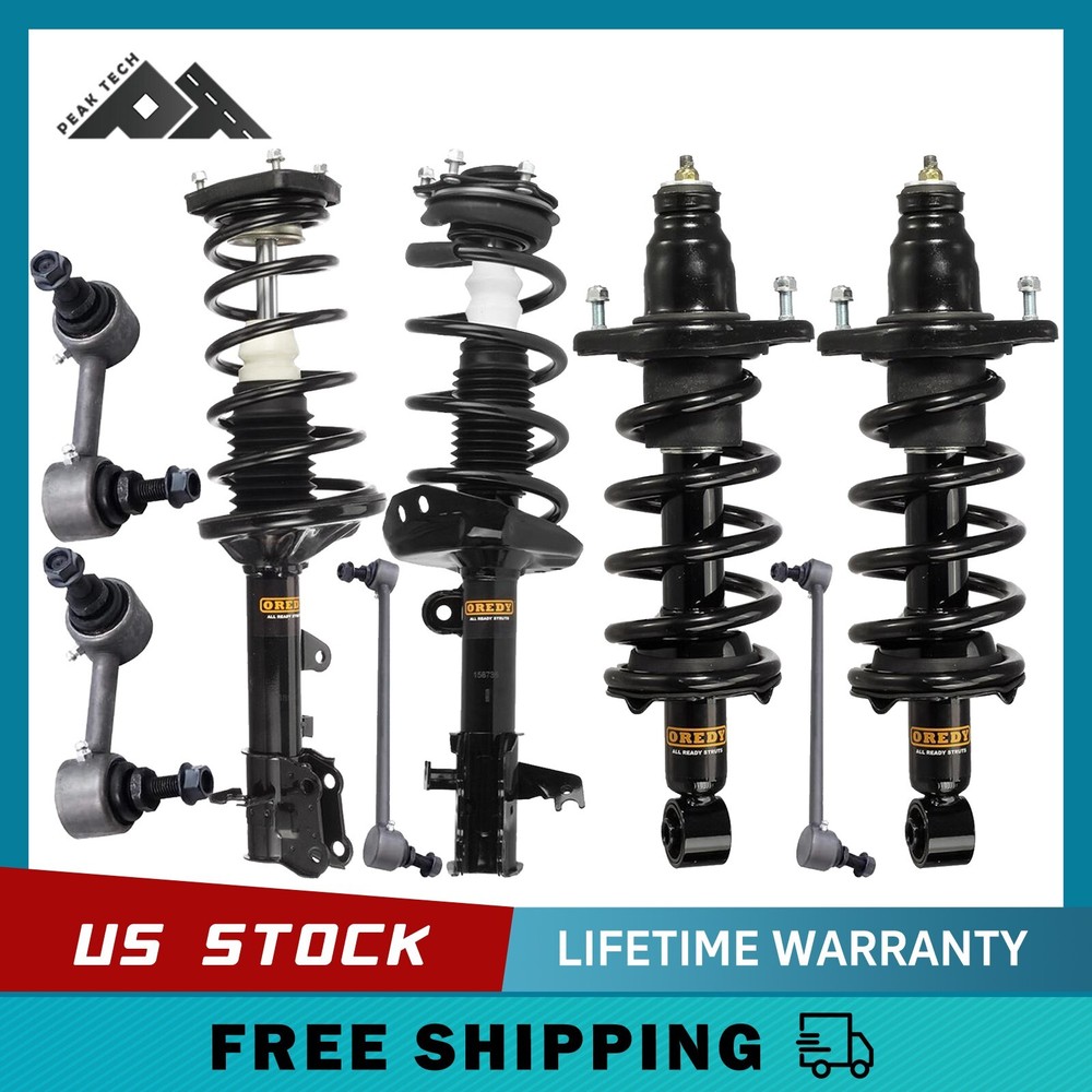 8PC Front & Rear Struts & Sway Bar Links for Honda CR-V 2007 2008 2009 2010 2011