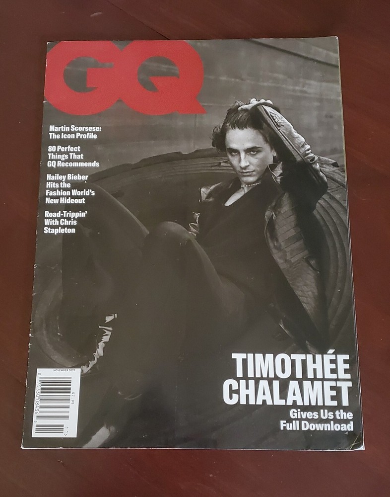 GQ Magazine November 2023 Timothee Chalamet Hailey Bieber Chris Stapleton