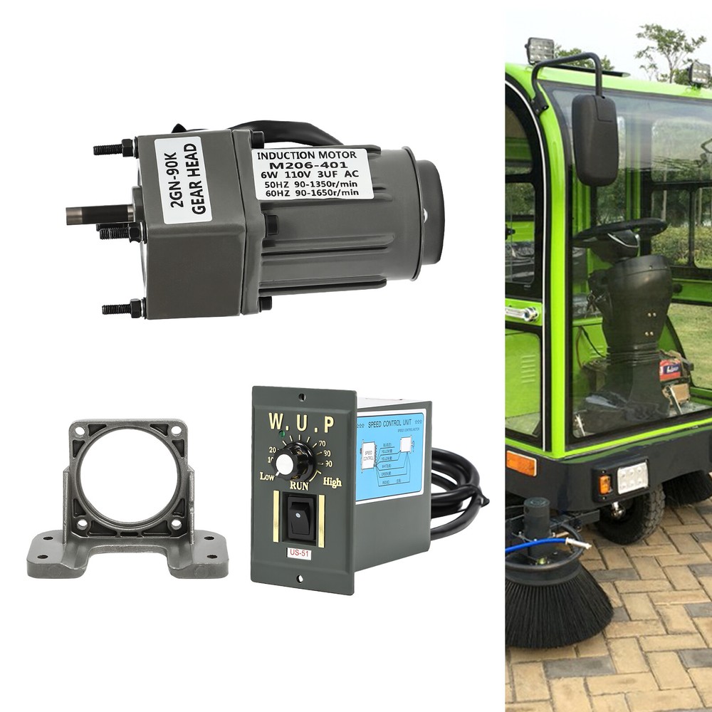 6W Torque 90:1 AC Gear Motor Electric+ Variable Speed Reduction Controller