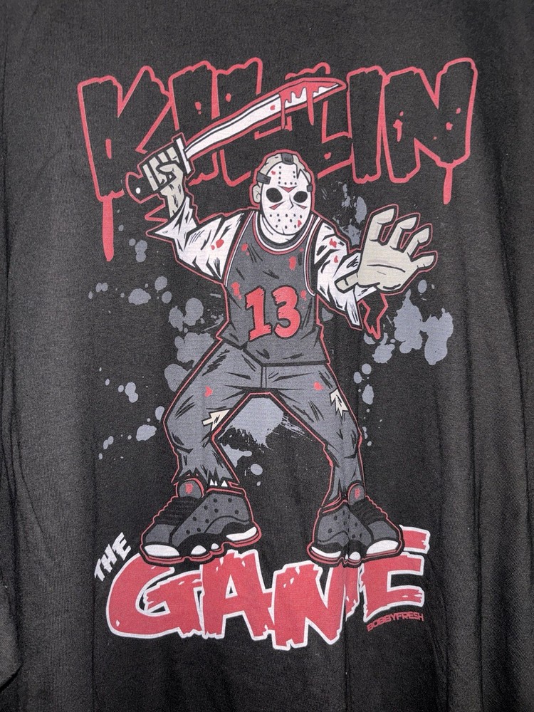 Ruffneck: Killin The Game Jason Friday The 13th-Retro 13s Men’s 4XL T-Shirt