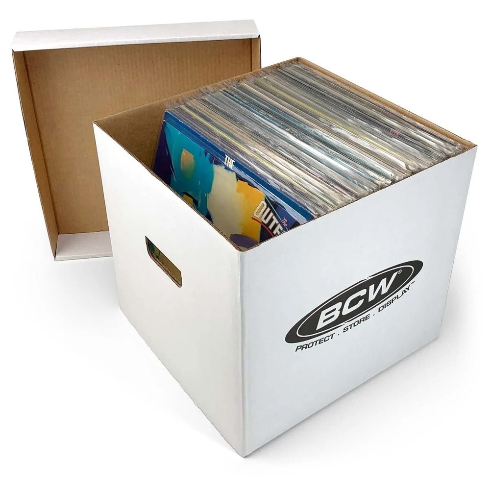 BCW Corrugated 33 RPM Record Storage Cardboard Box Holds 65 12