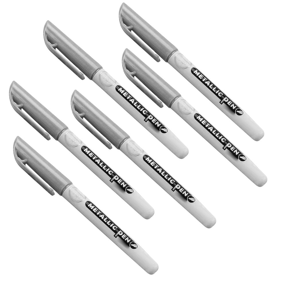 6-Pack Epoxy Resin Drawing Pens for Acrylic Paint Metallic Highlights Permanent Markers