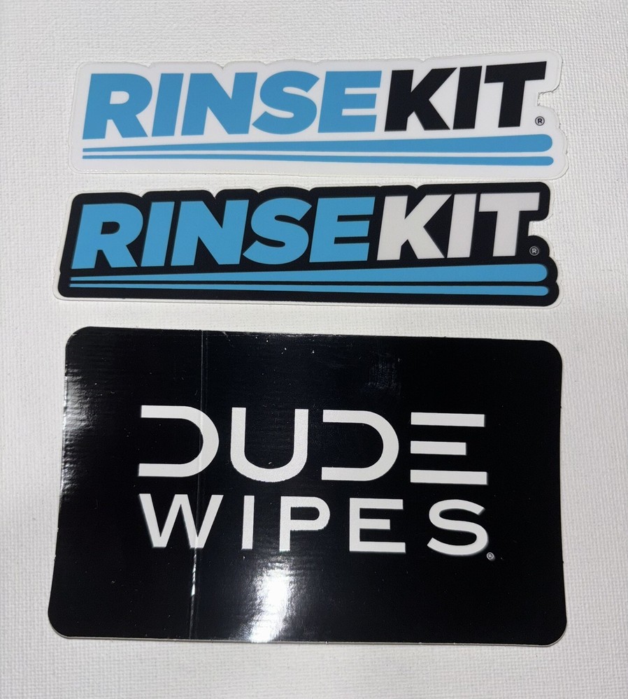 3-Pack Dude Wet Wipes Bathroom Sticker Decals for Toilet Bar School