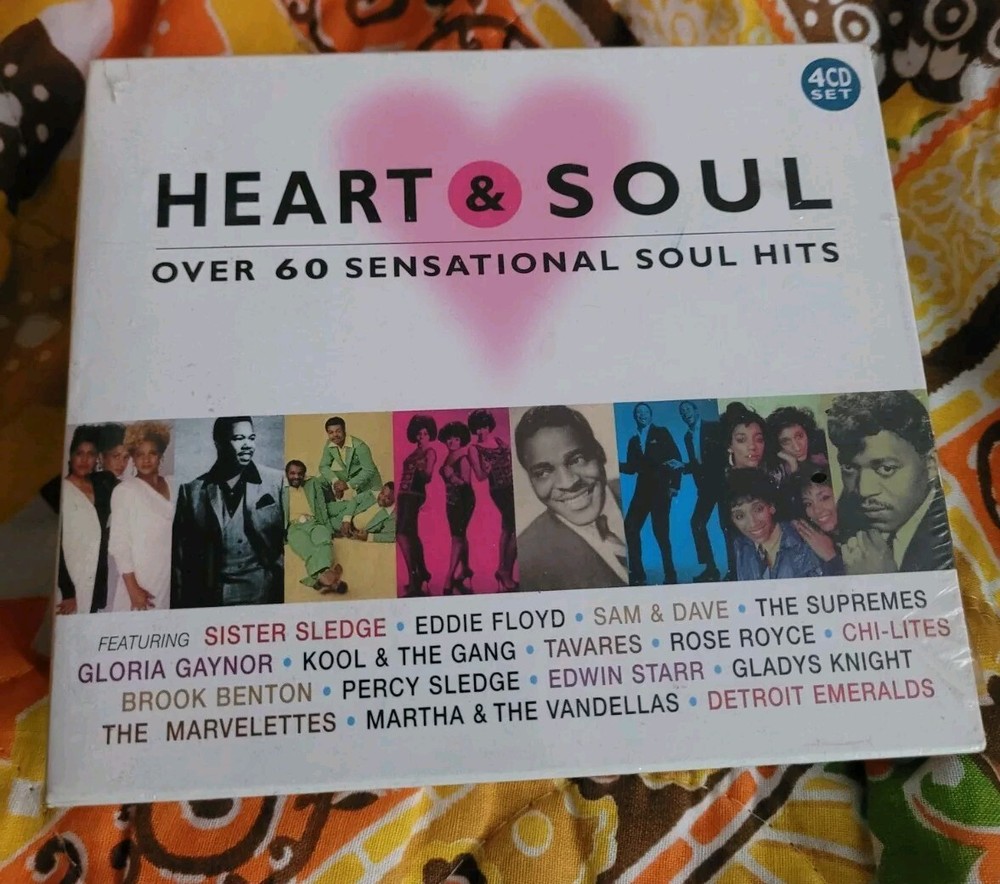 Heart and Soul 4 CD box set - 60 Soul Hits Songs Brand New G1